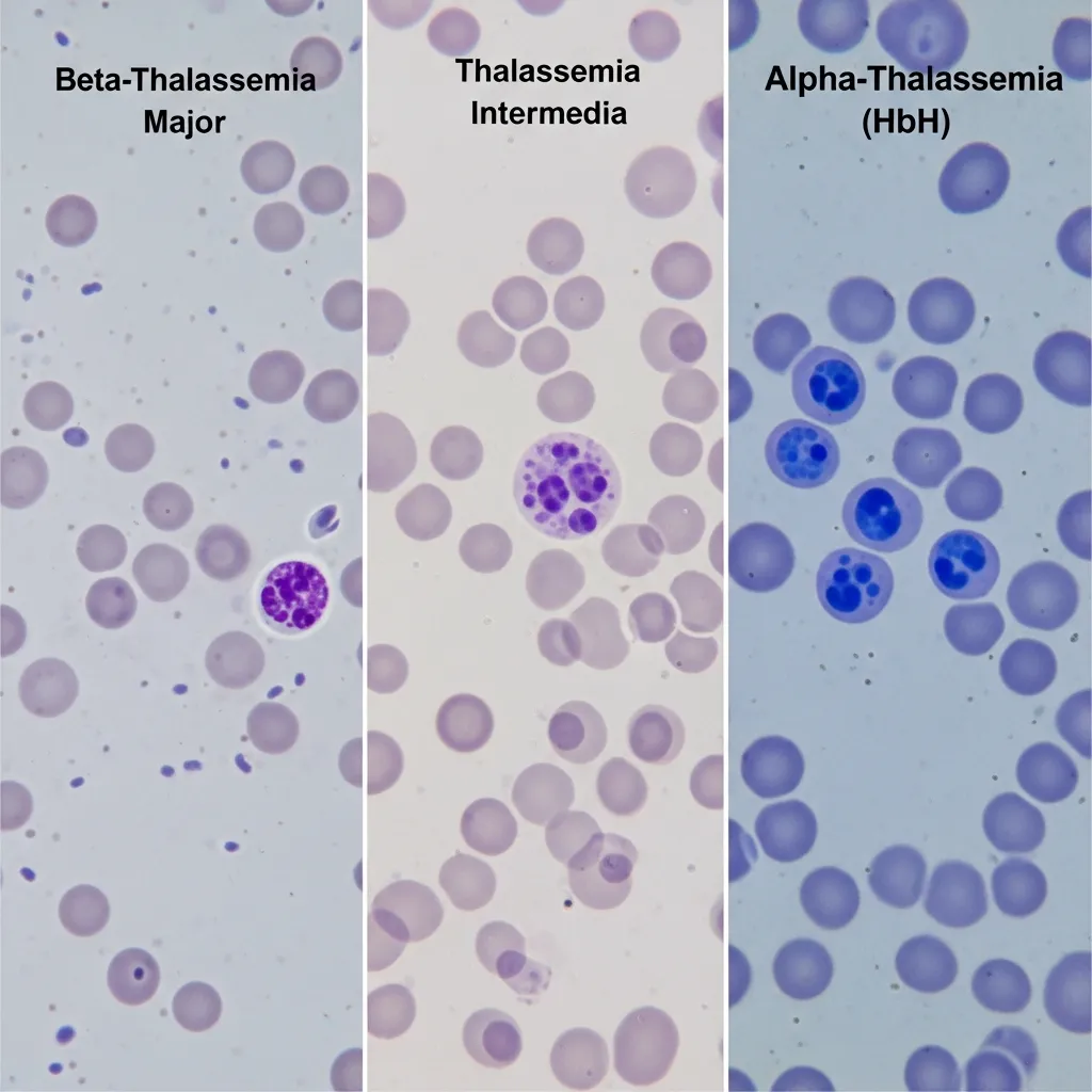Thalassemia syndrome comparison