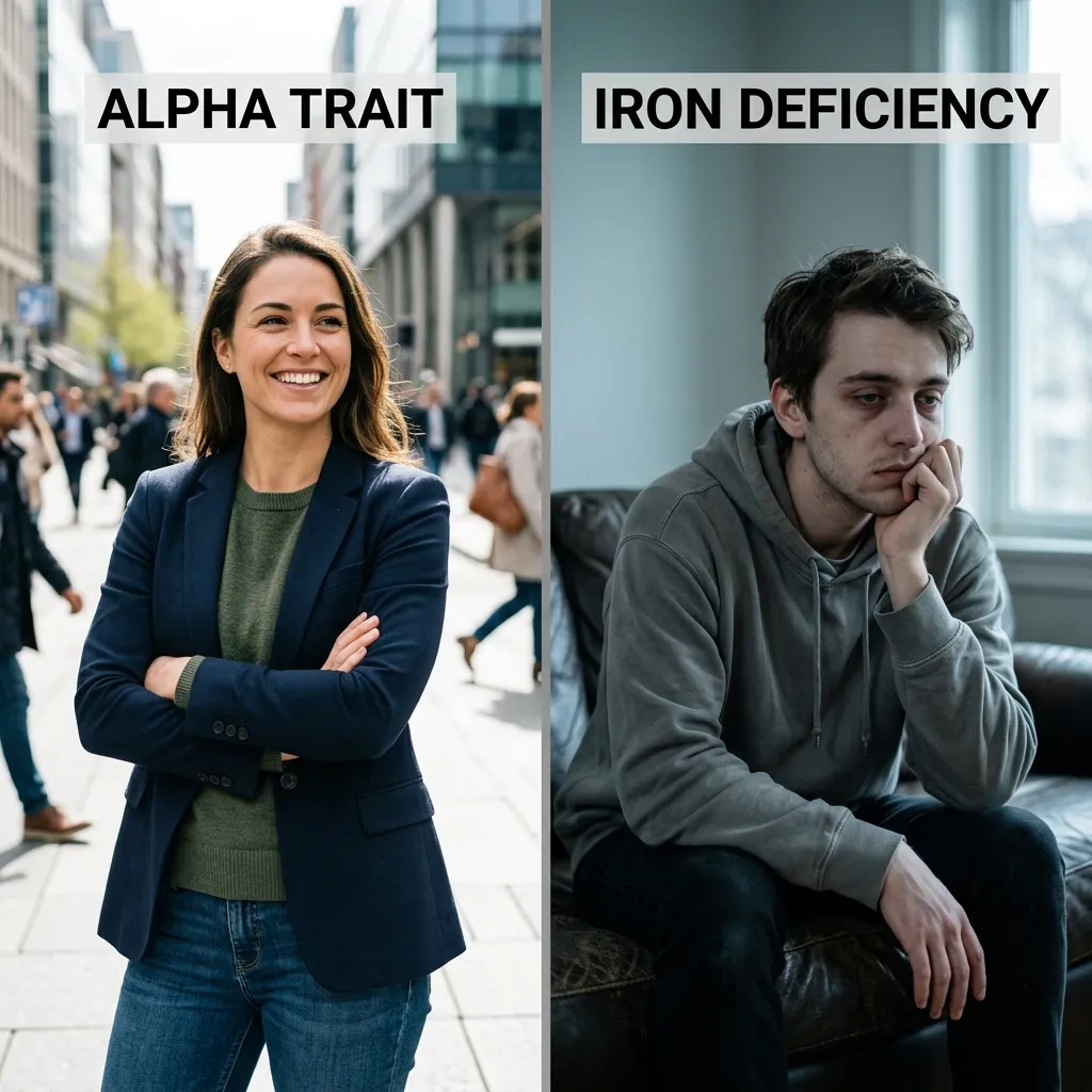Alpha trait and iron deficiency difference