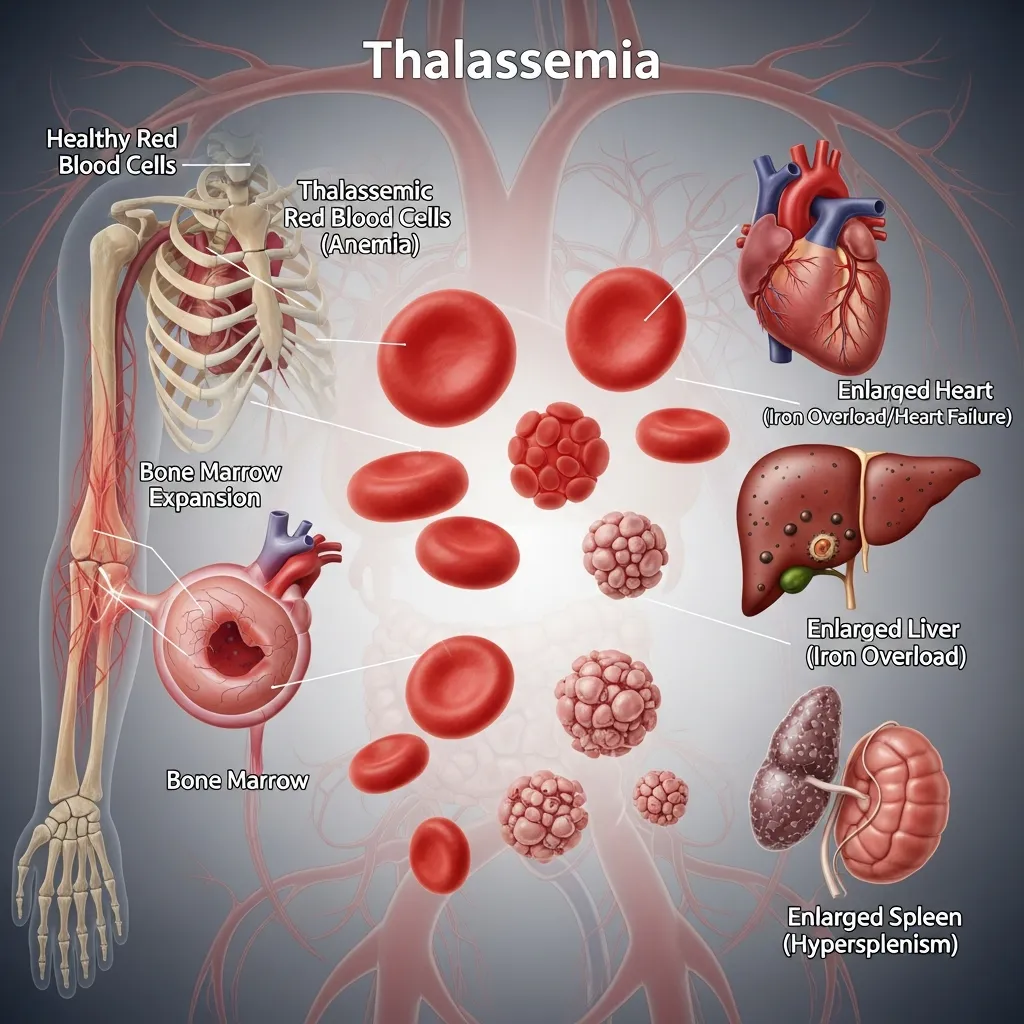 Inherited blood disorder causing low hemoglobin and anemia